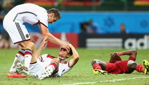 Für Thomas Müller endete das Spiel sehr schmerzhaft