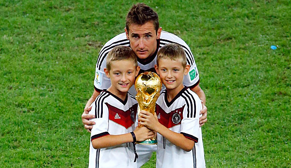 Miro Klose und seine Kids nach dem WM-Triumph in Brasilien