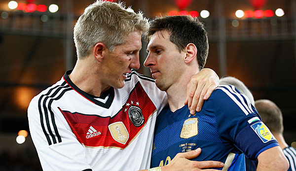 Bastian Schweinsteiger (l.) und Lionel Messi standen sich im WM-Finale 2014 gegenüber