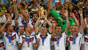 Durch ein Tor von Mario Götze gewann Deutschland das WM-Finale 2014 gegen Argentinien mit 1:0.