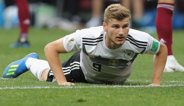 Timo Werner am Boden: Deutschland verlor gegen Mexiko mit 0:1.