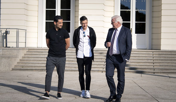 Mesut Özil und Ilkay Gündogan trafen nach dem türkischen auch das deutsche Staatsoberhaupt