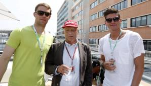 2012 in Monaco (Ausflug): Manuel Neuer, Niki Lauda und Mario Gomez