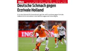Blick (Schweiz): "Deutsche Schmach gegen Erzrivale Holland."