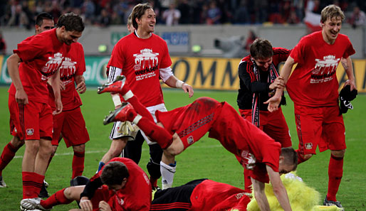 Der Jubel von Bayer Leverkusen nach dem Finaleinzug kannte keine Grenzen