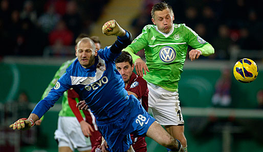 Ivica Olic erzielte das 1:0 für den VfL Wolfsburg in Offenbach