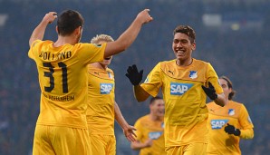 Kevin Volland (l.) und Roberto Firmino trafen beim TSG-Sieg auf Schalke