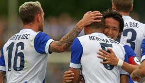 Freude in Berlin: Die Hertha steht in der zweiten Runde