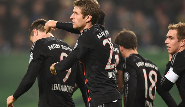 Thomas Müller bereitete in Hamburg das 1:0 durch Robert Lewandowski vor