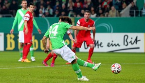 Treffsicher: Ricardo Rodriguez schoss die Wölfe ins Halbfinale des DFB-Pokals