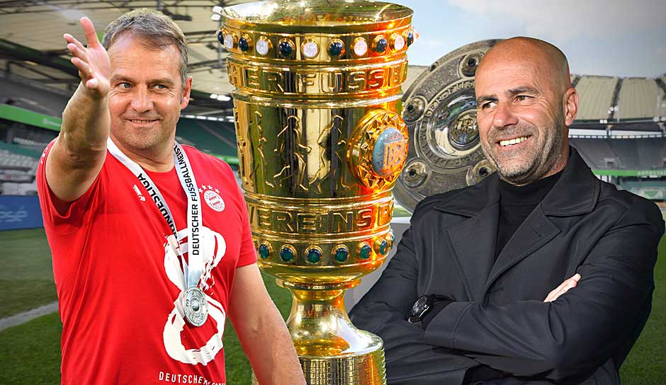 Im Pokalfinale muss Bayern-Trainer Hansi Flick zwei Ausfälle kompensieren. Allerdings bahnt sich auch ein Comeback an. Bayer-Coach Peter Bosz muss die verletzten Paulinho (Kreuzbandriss) und Sinkgraven ersetzen. Die voraussichtlichen Aufstellungen.
