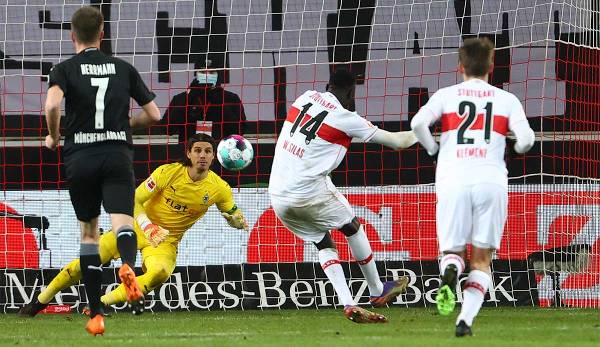 Spiel ohne Sieger: Im Hinspiel trennten sich Borussia Mönchengladbach und der VfB Stuttgart 1:1.