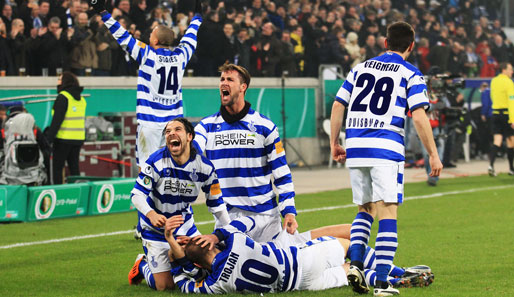Der MSV Duisburg steht nach einem 2:1 über Ligakonkurrent Energie Cottbus im DFB-Pokal-Finale