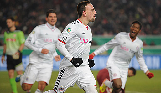 Franck Ribery brachte den FC Bayern mit seinem Treffer in der 30. Minute auf die Siegerstraße