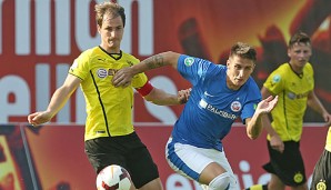 Mustafa Kucuckovic (r.) spielt in der 3. Liga bei Hansa Rostock