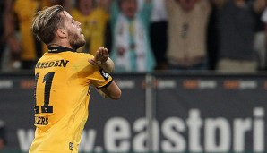 Justin Eilers erzielte für Dynamo Dresden gegen Fortuna Köln einen Doppelpack