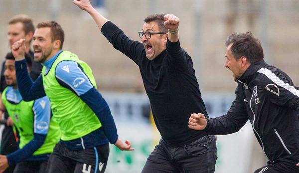 Freude pur: 1860 Münchens Trainer Michael Köllner feiert den irren 3:2-Sieg über den MSV Duisburg.