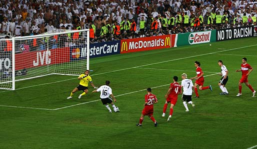 Bei der Euro 2008 gewann Deutschland in letzter Minute gegen die Türkei mit 3:2