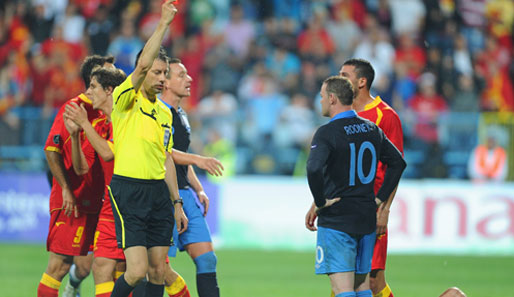 Wayne Rooney hat gegen Mazedonien die Rote Karte erhalten