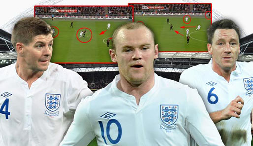 Drei Köpfe der englischen Nationalmannschaft: Steven Gerrard, Wayne Rooney und John Terry (v.l.)