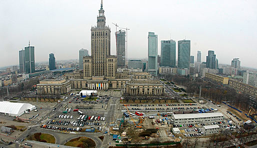 Ein Blick über Warschau: Vor der Einreise wird man zur EM möglicherweise kontrolliert