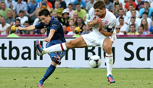 Samir Nasri (l.) erzielte das 1:1 für Frankreich gegen England
