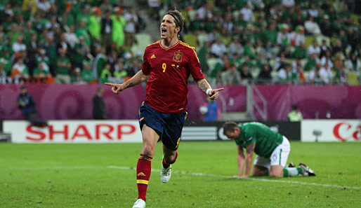 Fernando Torres hat mit einem Doppelpack für den spanischen Sieg gegen Irland gesorgt