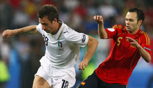 Bereits bei der EM 2008 standen sich Spanien und Italien gegenüber
