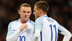 Wayne Rooney und Jamie Vardy konkurrieren bei England um die Startelf