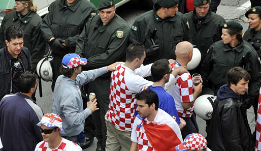 EM 2008, Fussball, Kroaten, Fans, Polizei