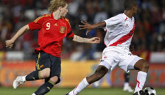 Fernando Torres beim Testspiel gegen Peru - Spanien gewann die Partie mit 2:1
