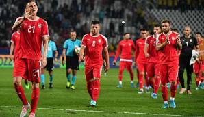 Nach vier Spielen in der EM-Quali schon mit dem Rücken zur Wand: Serbiens Fußballnationalmannschaft.
