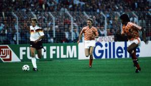 Nach dem dramatischen WM-Finale 1986 gelang der BRD bei der Heim-EM der Einzug ins Halbfinale, dort zogen die Niederlande nach einem Doppelschlag kurz vor Schluss (1:2) ins Finale ein. Deutschland sollte zwei Jahre später wieder einen Titel holen.
