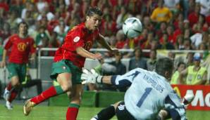 Platz 19 - CRISTIANO RONALDO | Portugal | EM-Debüt: 12. Juni 2004 | PORTUGAL - Griechenland | Alter: 19 Jahre und 128 Tage