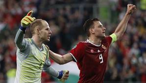 Die Bundesliga-Legionäre Peter Gulacsi und Adam Szalai peilen den Sieg gegen die Slowakei an.