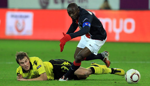 Kevin Großkreutz (u.) trennte sich im Hinspiel mit Dortmund 1:1 von Paris St. Germain