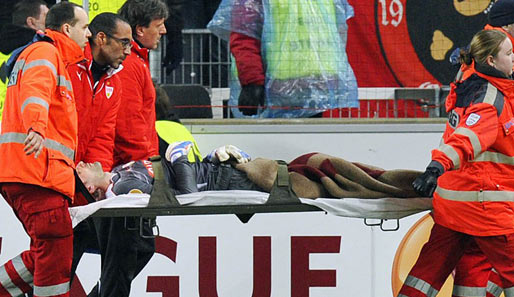 Marc Ziegler musste im Spiel gegen Benfica Lissabon verletzt ausgewechselt werden