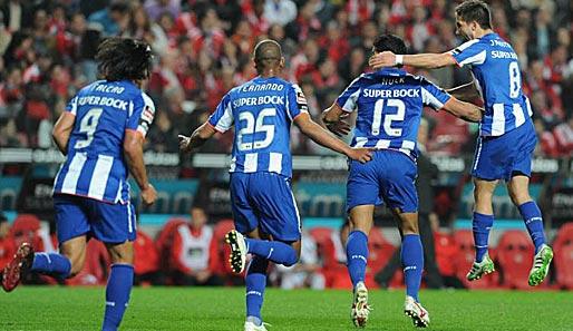 Erfolgsgaranten: Portos Falcao, Fernando, Hulk und Joao Moutinho (v.l.) eilen von Sieg zu Sieg