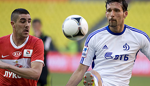 Kevin Kuranyi (r.) spielt seit 2010 für Dynamo Moskau in der Premier Liga