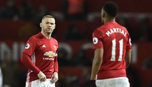 Wayne Rooney und Anthony Martial fehlen United noch eine Weile