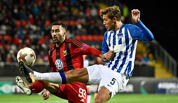 Niklas Stark unterlag mit Hertha BSC auswärts beim FK Östersund