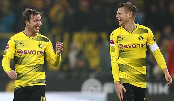 Dortmunds Mario Götze und Lukasz Piszczek hatten zuletzt gut lachen.