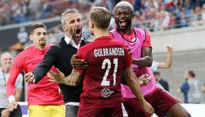 Die Salzburger bejubelten am ersten EL-Spieltag einen 3:2-Sieg über RB Leipzig.
