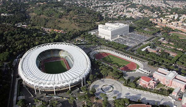 Das Olympiastadion in Rom bietet 70.634 Zuschauern Platz und dient als Austragungsort für das Hinspiel zwischen der AS Rom und KAA Gent.
