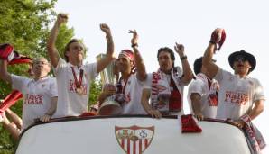 2014 feierte der FC Sevilla den Gewinn der Europa League ausgelassen.