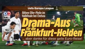 Bild: "Spiel für Spiel begeisterten die Frankfurter mit unvergesslichen Choreos, gewaltiger Stimmung und leidenschaftlichem Fußball. Jetzt das sooo bittere Ende nach einer geilen Reise durch Fußball-Europa!"