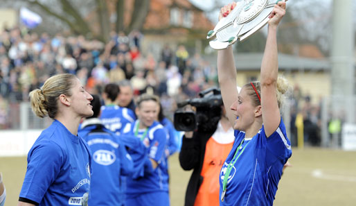 Folgt auf die Meisterschaft auch der Triumph in der Champions League? Potsdam mit Anja Mittag (r.)