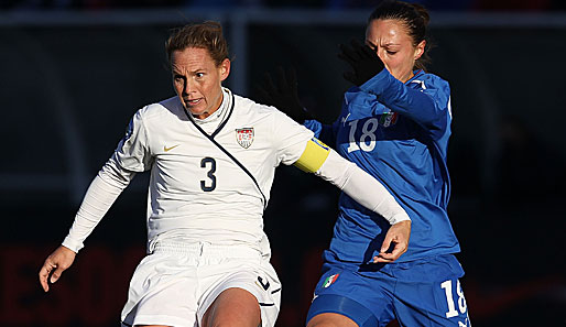 Spielführerin Christie Rampone steht vor ihrer vierten WM-Teilnahme mit den USA