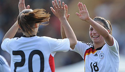 Anja Hegenauer (r.) traf für die deutsche U 19 zum 3:1-Endstand gegen Italien