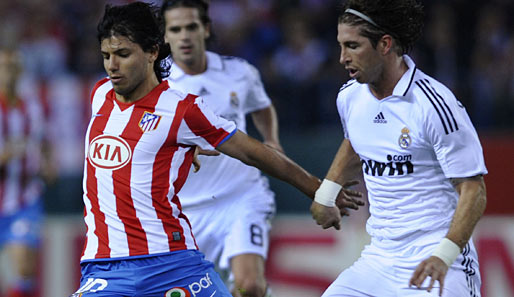Sergio "Kun" Aguero (links) dribbelt sich in den Blickpunkt europäischer Top-Vereine